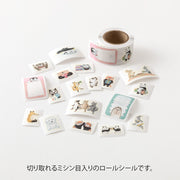 Midori Yuru Log Roll Stickers - Animal Emotions