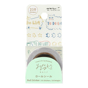 Midori Yuru Log Roll Stickers - List