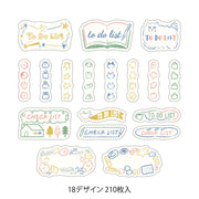 Midori Yuru Log Roll Stickers - List