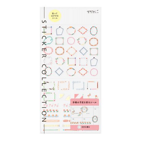Midori Stickers - Date Circle