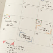 Midori Stickers - Date Circle