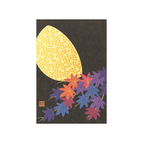 Moon & Japanese Maple Postcard