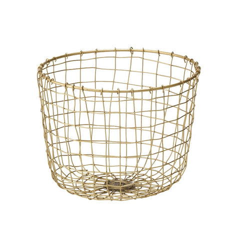 Golden Wire Basket | Round Medium