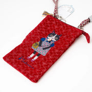 Kusuguru Japan "Honey Bean Princess" Jacqaurd Strap Pouch