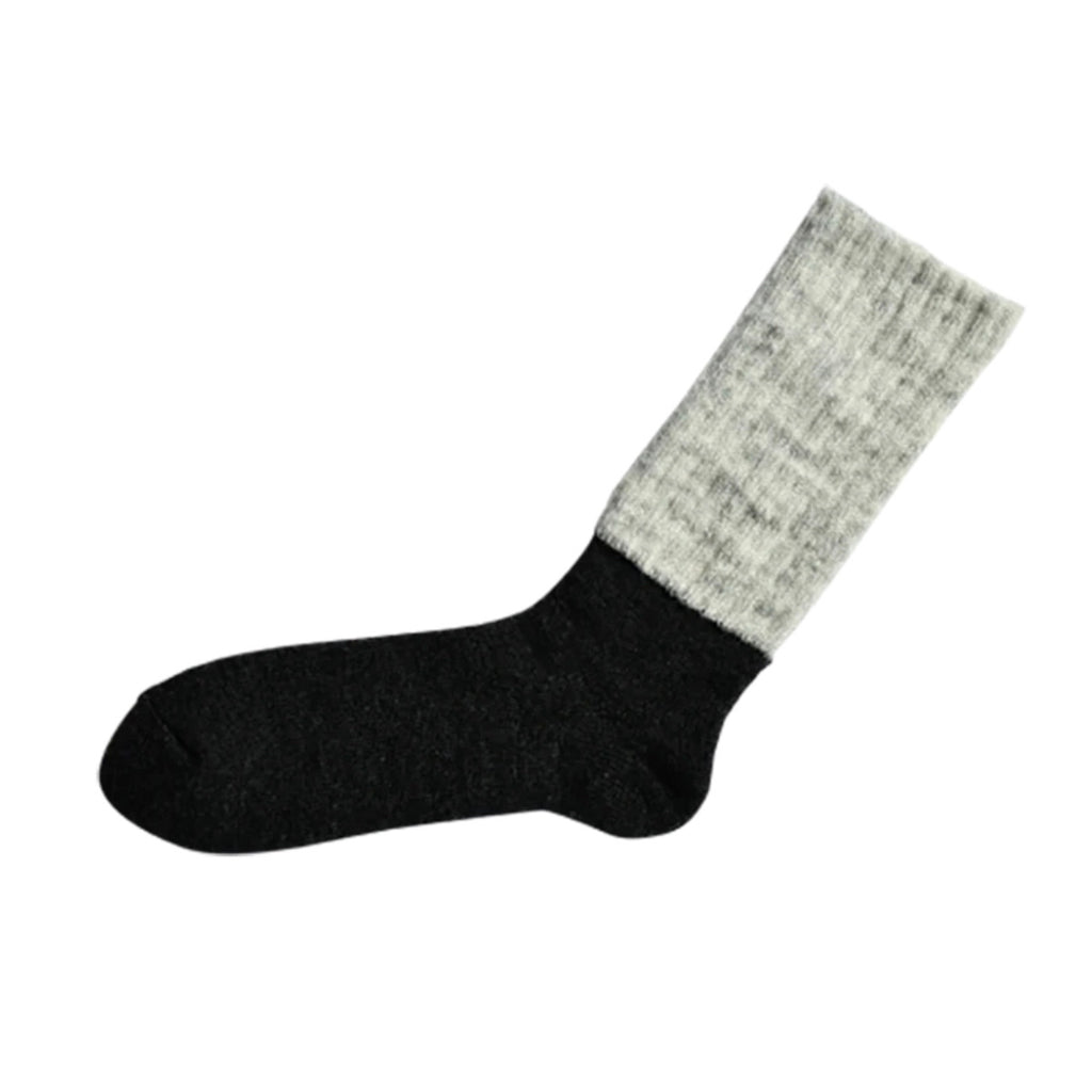 Nishiguchi Kutsushita Mohair Wool Pile Socks | Light Gray