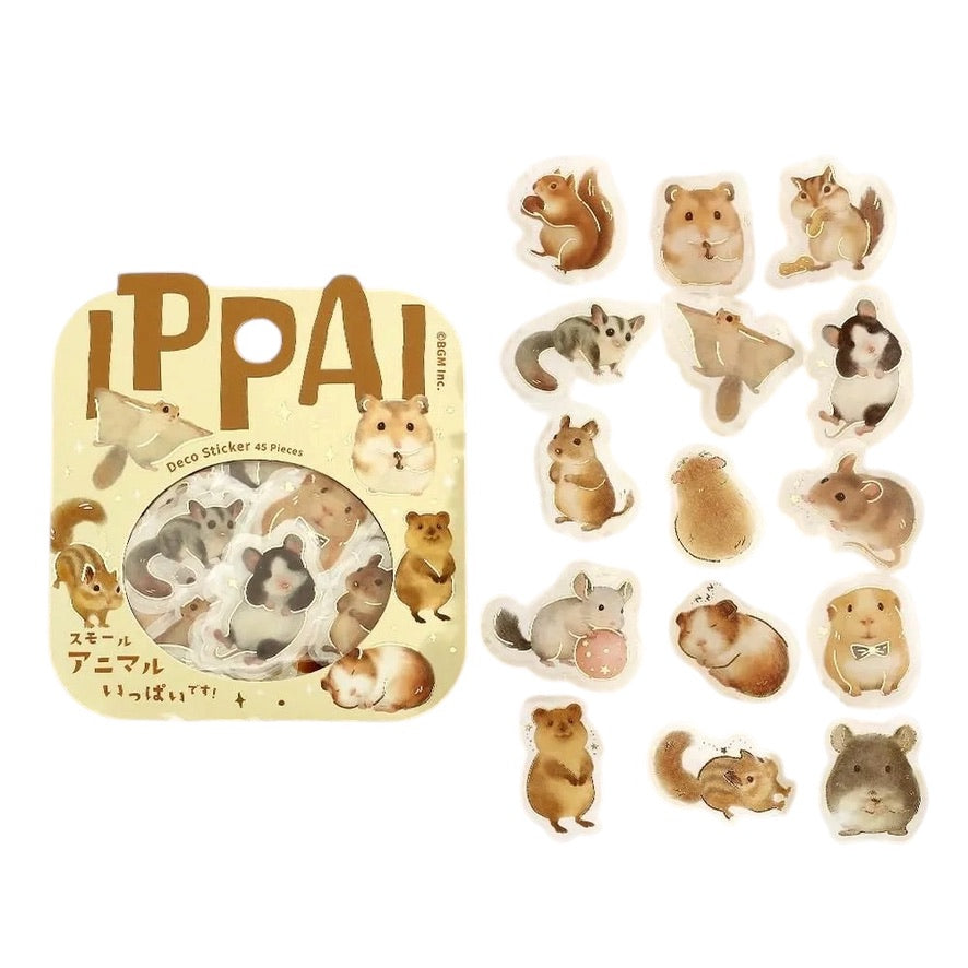 Ippai Flake Stickers | Lots of Cute Small Animals