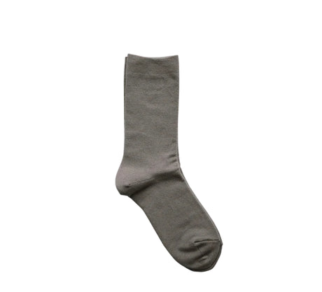 Hakne Silk Cotton Double-Faced Socks | Greige