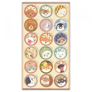 Japanese Style Sticker | Animals faces w/ Foil Stickers