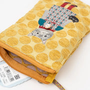 Kusuguru Japan "Honey Bean Princess" Jacqaurd Strap Pouch