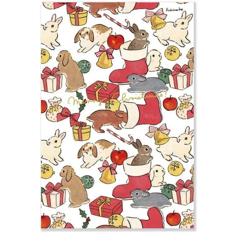Shinako Moriyama Festive Bunny Postcard