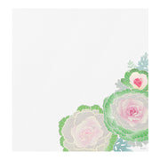 Silk Screened Flowering Cabbage Peony Letter Pad