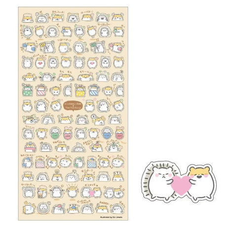Puchi Puchi Hedgehog & Hamster Stickers