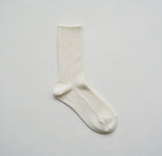 Hakne Wool Cashmere Ribbed Socks | Ivory