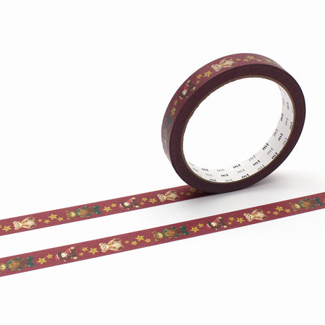 MT Christmas Teddybear | Large Core Washi Tape