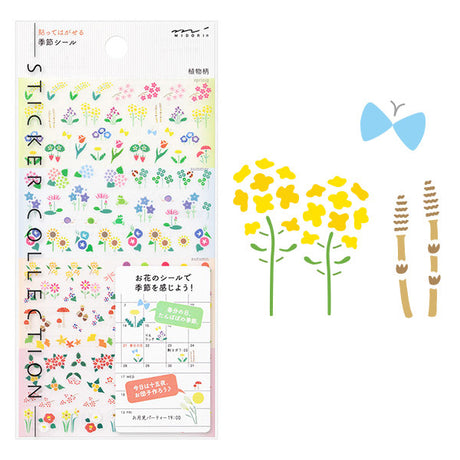 Notebook Sticker | Seasonal Flowers