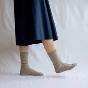 Nishiguchi Kutsushita Alpaca Wool Socks | Beige | Small Only