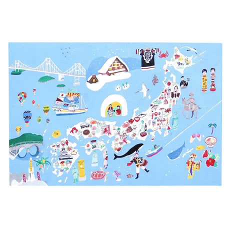 Ai Okino Japan Map Postcard