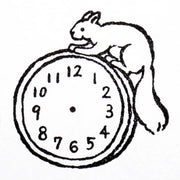 Cozyca Midori Asano Stamp | Squirrel O'Clock