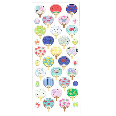 Japanese Fan Drop Seal Stickers