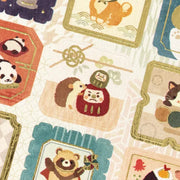 Japanese Style Sticker | Animals in Harmony w/ Foil Stickers