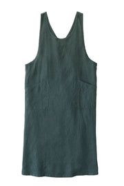 Linen Over Dress Apron | Vert Noir
