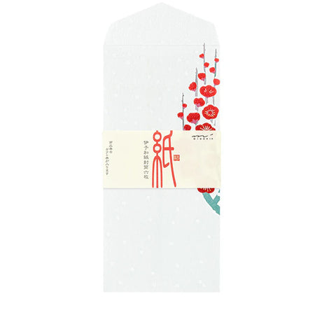 Snow Winter Plum Washi Envelope