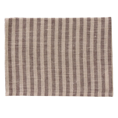 Grey & Oatmeal Stripe (Roman) | Linen Kitchen Cloth
