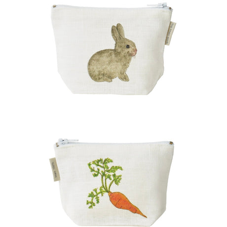 Isabelle Boinot Pouch - Rabbit and Carrot