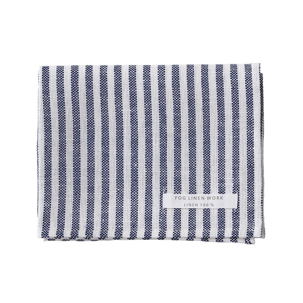 Navy Stripe | Linen Chambray Towel