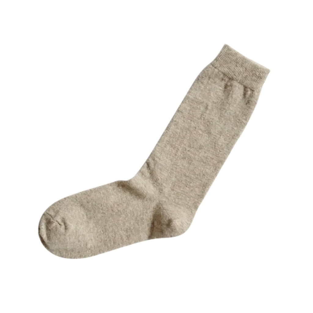 Nishiguchi Kutsushita Cashmere Wool Socks | Beige | Small Only