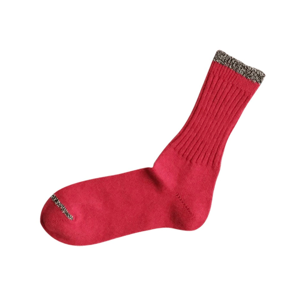 Nishiguchi Kutsushita Silk Cotton Socks | Red