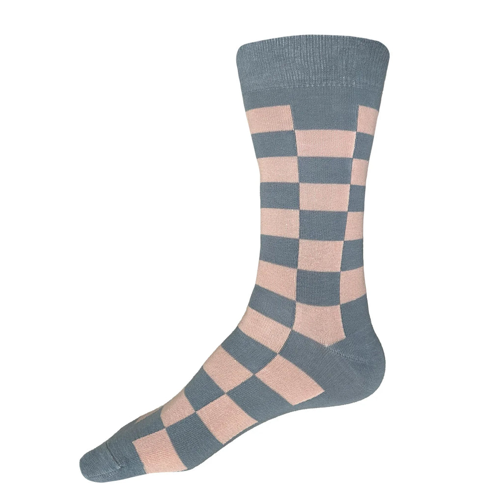 Katsura Check Socks | River + Shell Pink