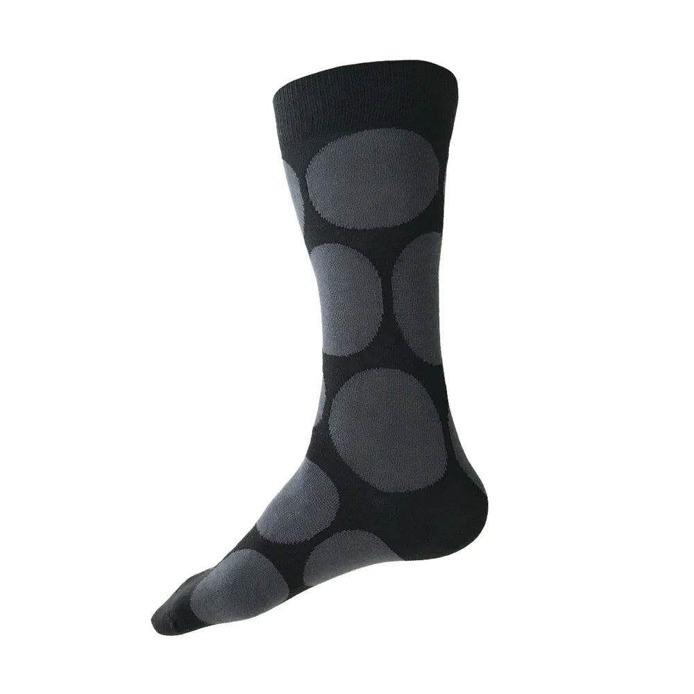 Dotty Socks | Black + Charcoal
