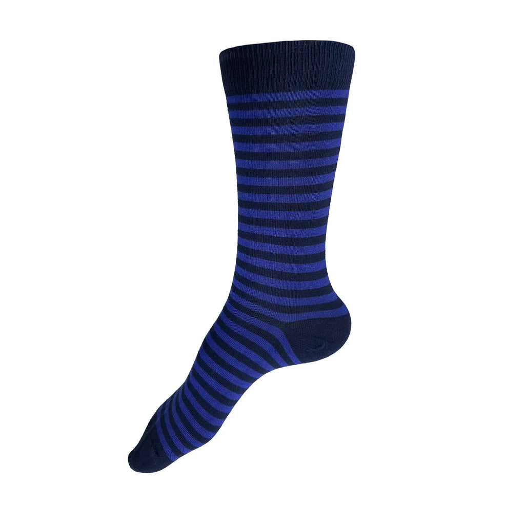 Stripe Socks | Navy + Iris