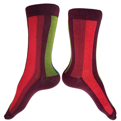 Broadway Socks | Red + Burgandy
