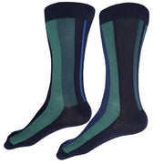 Broadway Socks | Navy + Green