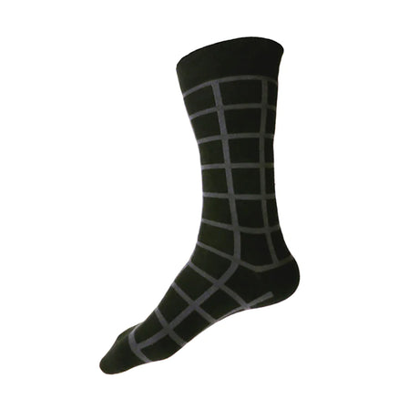 Grid Socks | Black + Charcoal