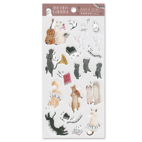 Tocoro Comugi Stickers - Musical Cats