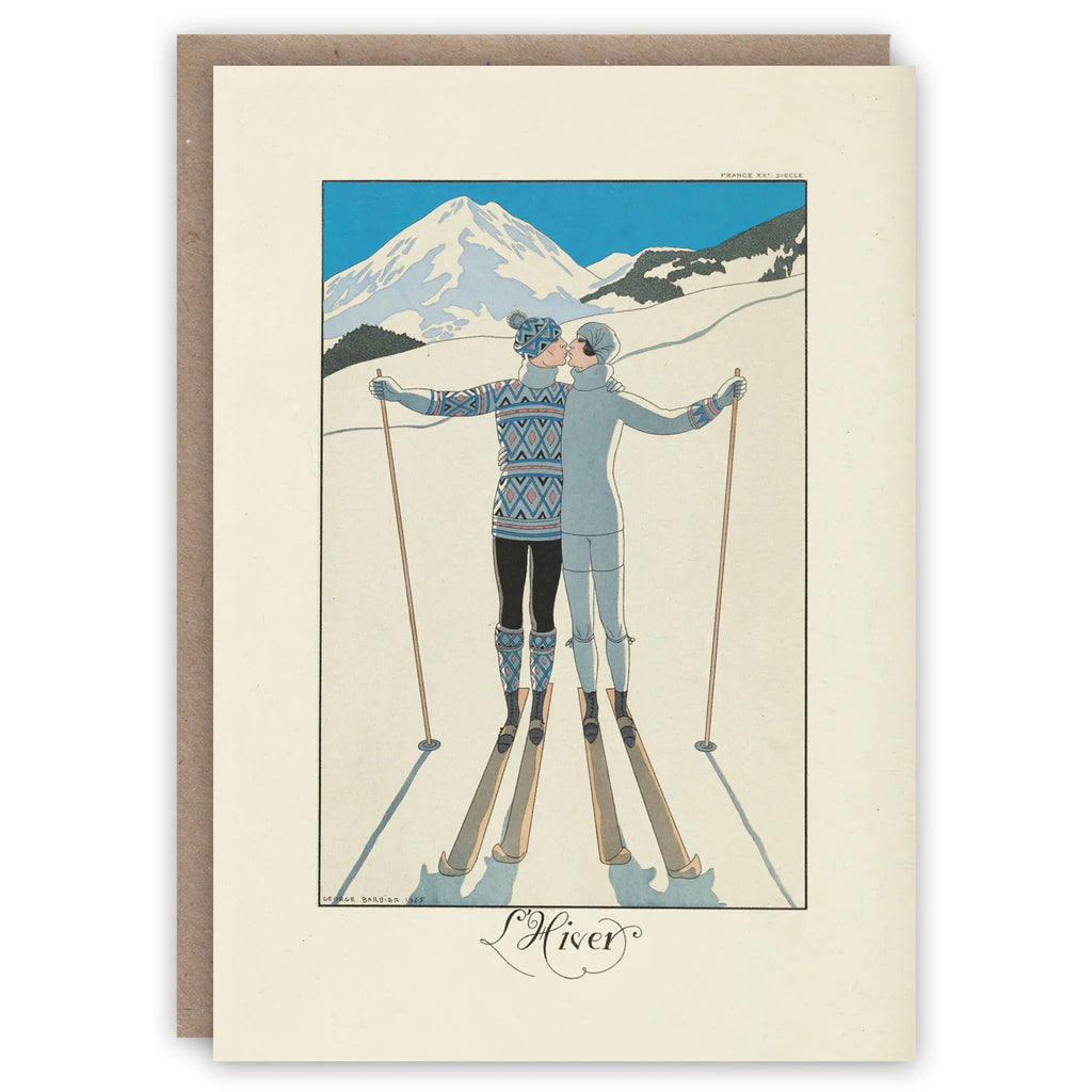 Winter Skiers Card