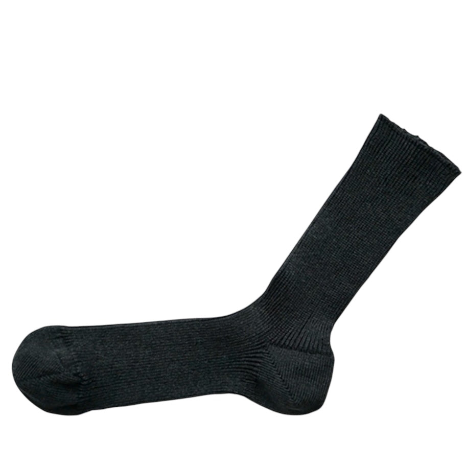 Hakne Linen Ribbed Socks | Charcoal