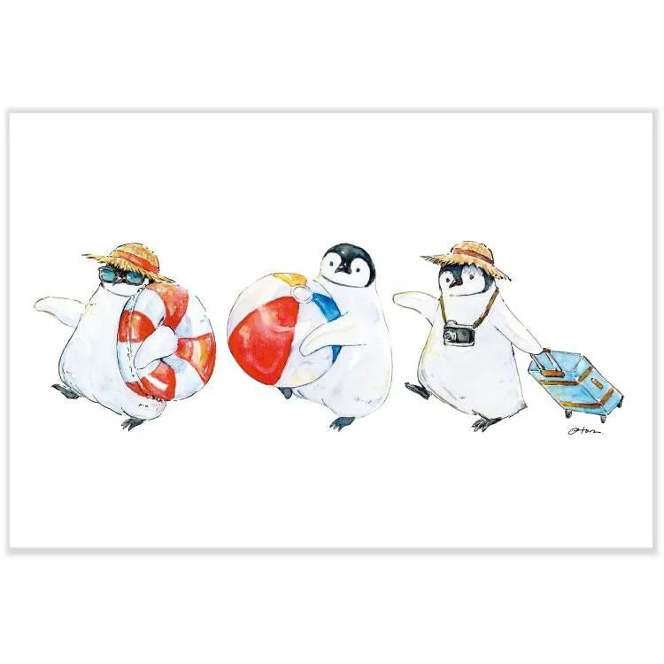 Summer Oton Postcard Going to the Sea
