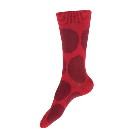 Dotty Socks | Red + Maroon