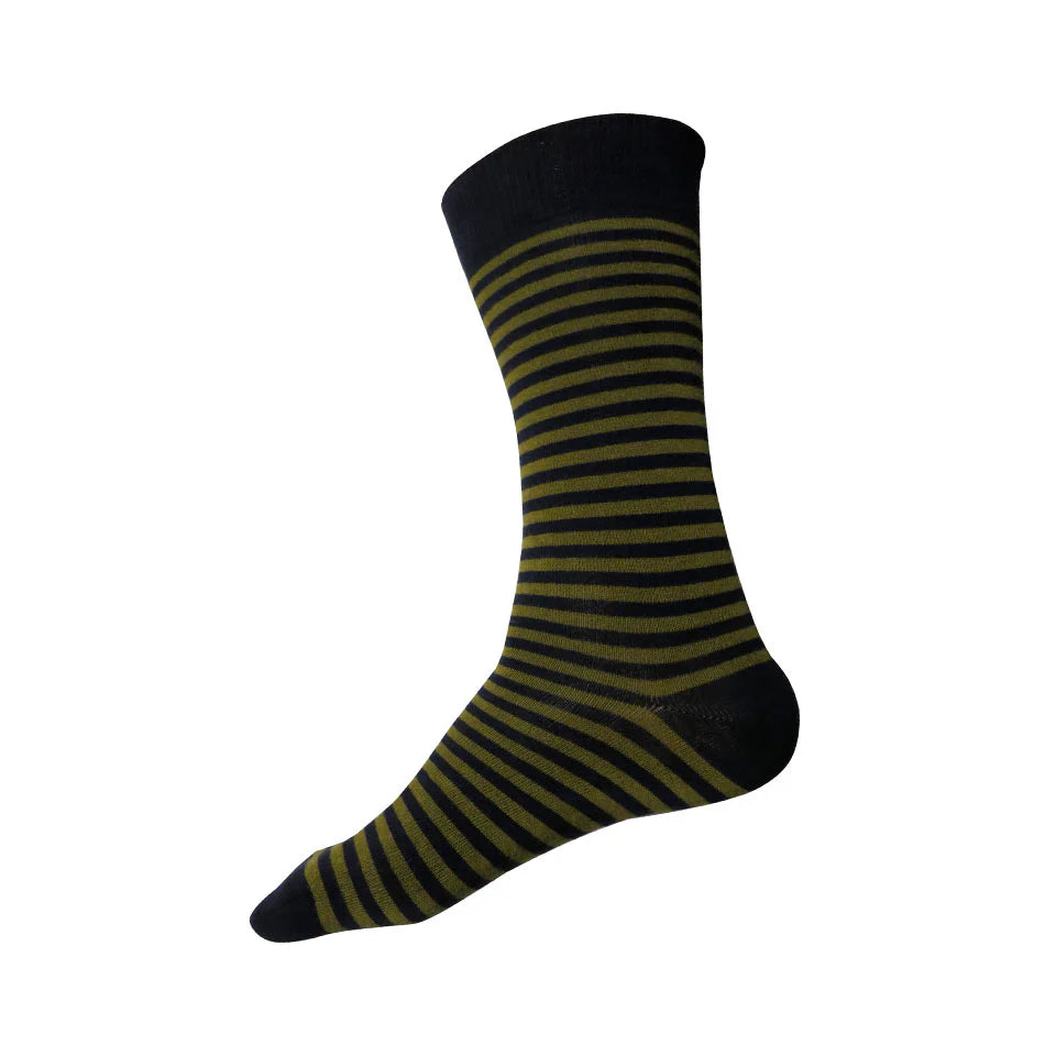 Olive & Navy Stripe Sock