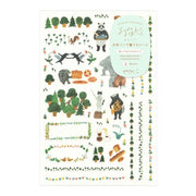 Midori Yuru Log Stickers - Forest Animal