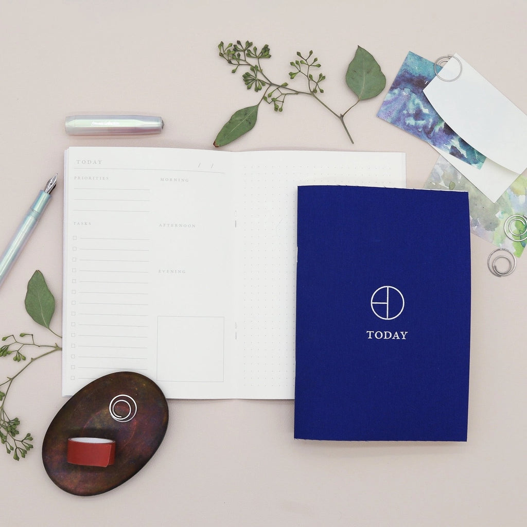 Goods for the Study Cloth Saddle Stitch Planner | Indigo