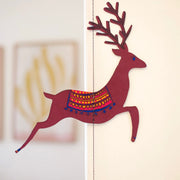 Reindeers Sewn Vertical Garland