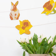 Spring Bunny, Chicks & Daffodils Sewn Garland