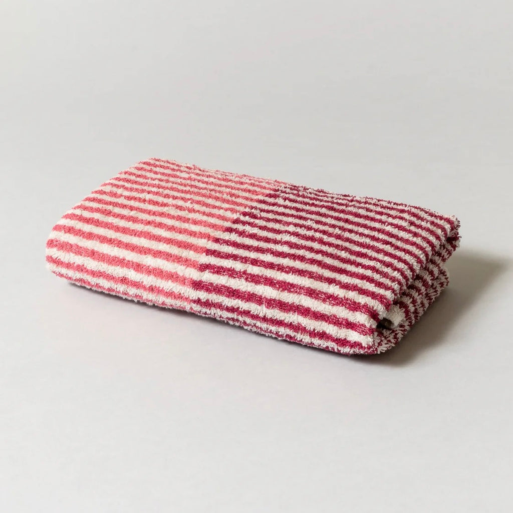 Hemp Stripe Towel | Pink