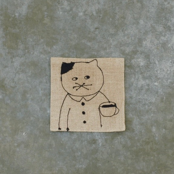 Shion Sugawara Linen Embroidery Coaster (Tama)