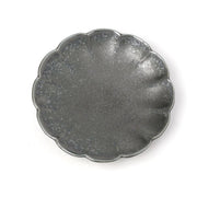 Mino Ware Mini Plate Chrysanthemum | Black